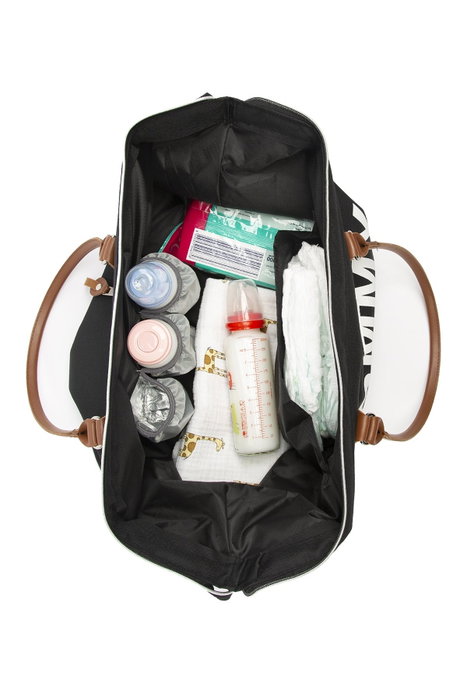Zoozie Bags Bolsa para Pañales Maxi Negro, Camel y Blanco Zoozie Bags Bolsa para Pañales Maxi Negro, Camel y Blanco